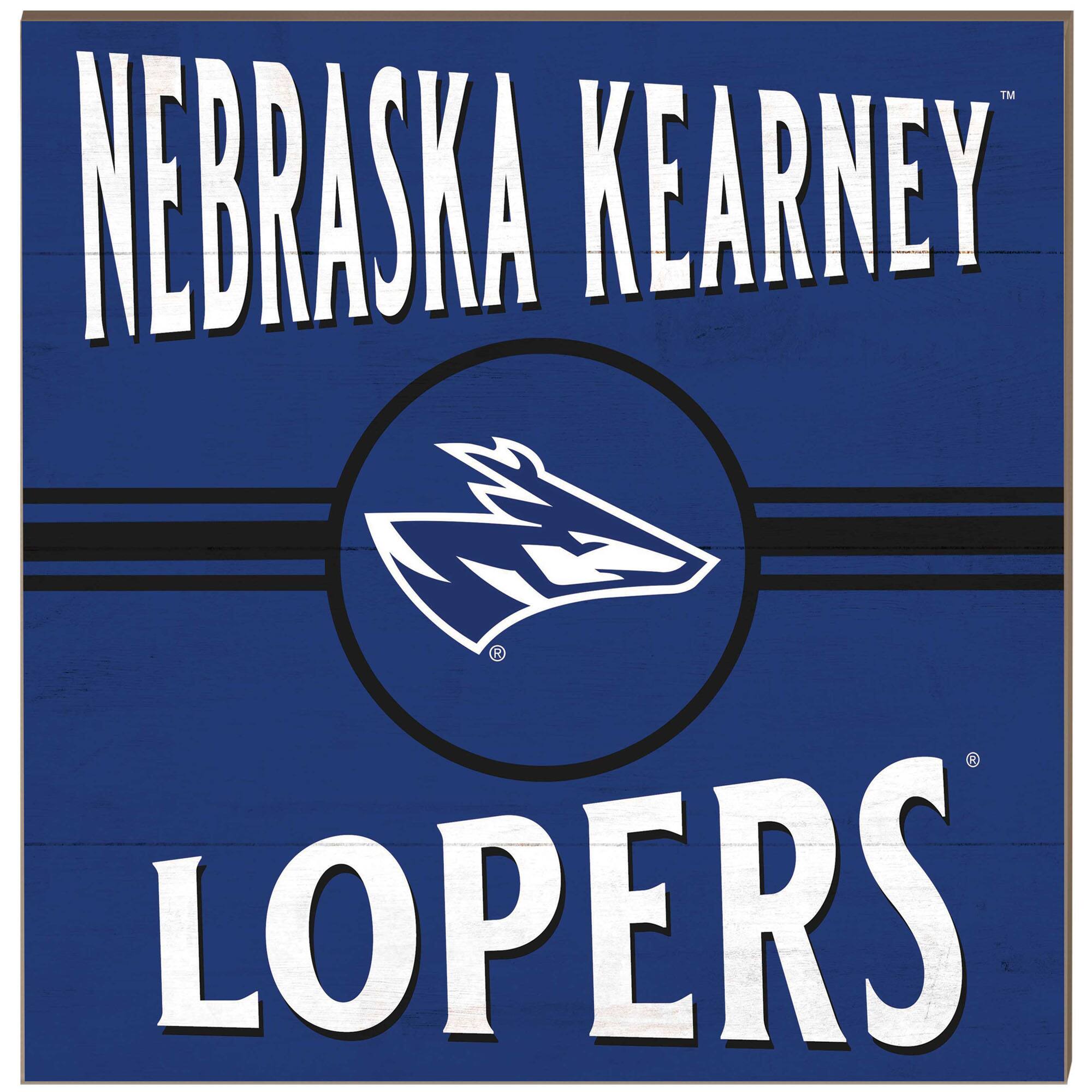 Nebraska-Kearney Lopers 10" x 10" Retro Team Sign