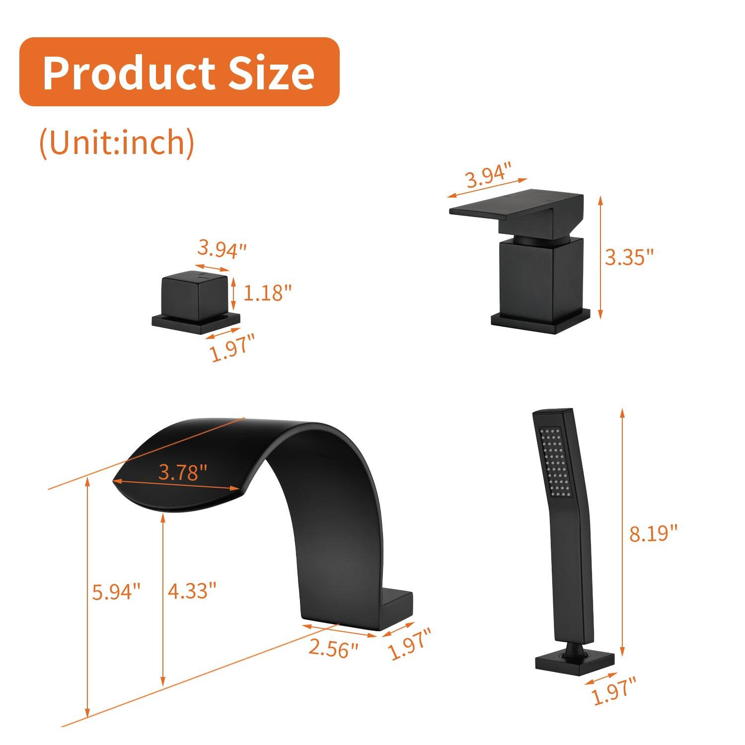 Product Size (Unit: inch)

- 3.94" x 3.94" x 1.18"
- 3.35" x 3.94" x 1.97"
- 5.94" x 4.33" x 2.56" x 3.78" x 1.97"
- 8.19" x 1.97"