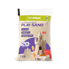 Sun Joe - Ultra Fine Silica Play Sand for Sandboxes and Sensory Tables, 20lb, PLYSAND20 - Natural beige