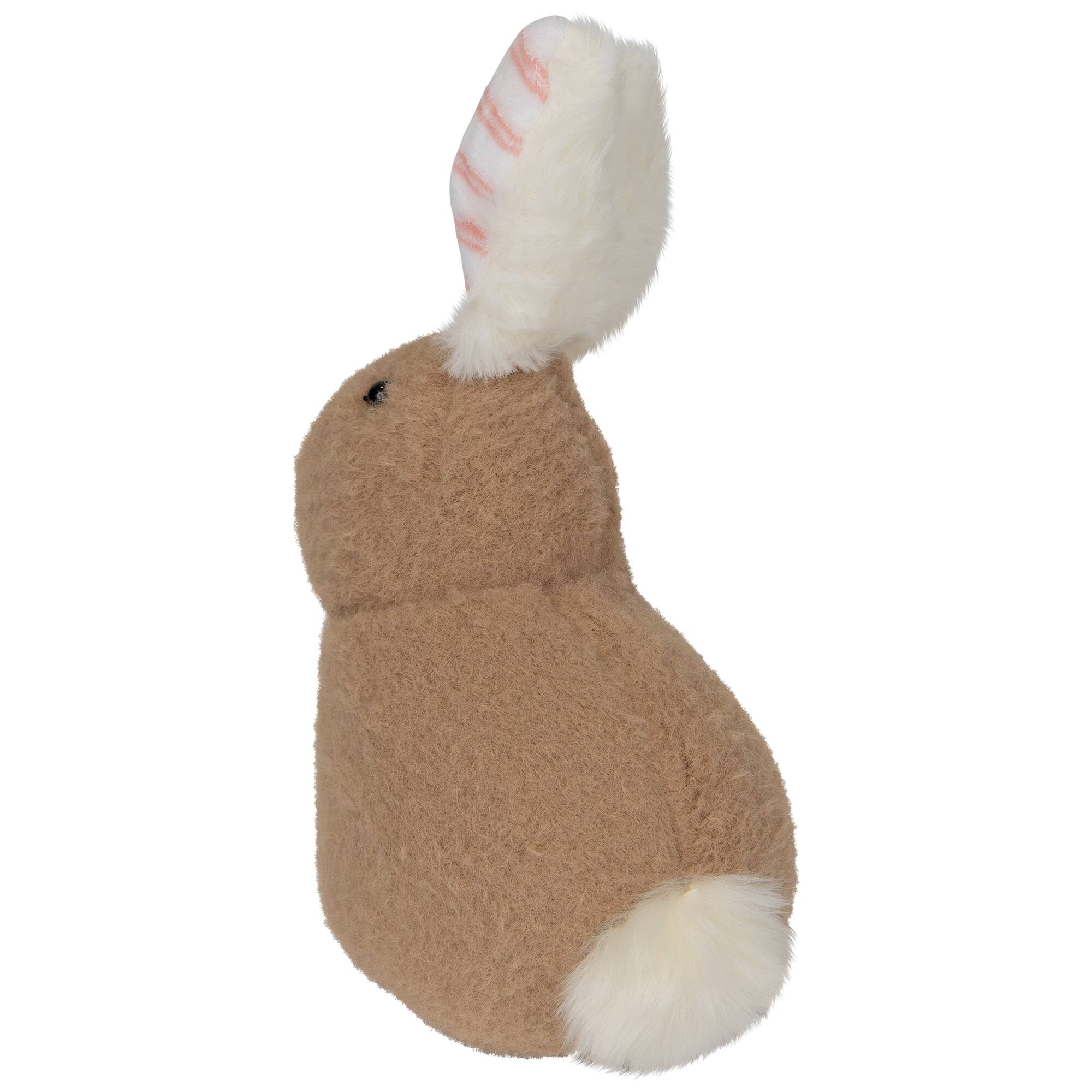 Alt View 6. Northlight - Plush Rabbit with Striped Ears Easter Figurine - 9" - Brown.