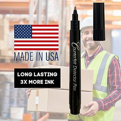 MADE IN USA  
LONG LASTING  
3X MORE INK  
Counterfeit Detector Pen