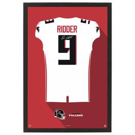 Sporticulture - Desmond Ridder Atlanta Falcons Away Jersey Framed Art Print - White
