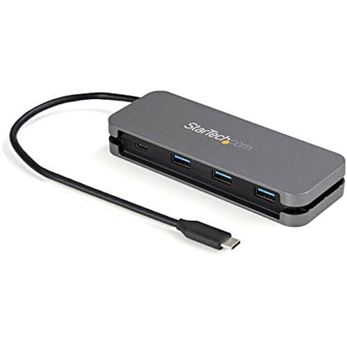 Startech - 4 Port USB C Hub - 3x USB-A/1x USB-C - 5Gbps USB 3.0 Type-C Hub [3.2 Gen 1] - Bus Powered - 11.2 Cable w/ Cable Manageme