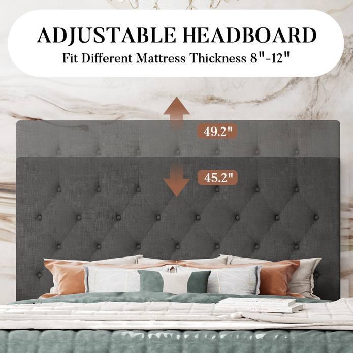ADJUSTABLE HEADBOARD
Fit Different Mattress Thickness 8"-12"
8"
49.2"
45.2"