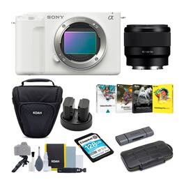 Sony - Alpha ZV-E1 Mirrorless Camera with 50mm Lens (ILCZV-E1/W, White) Bundle