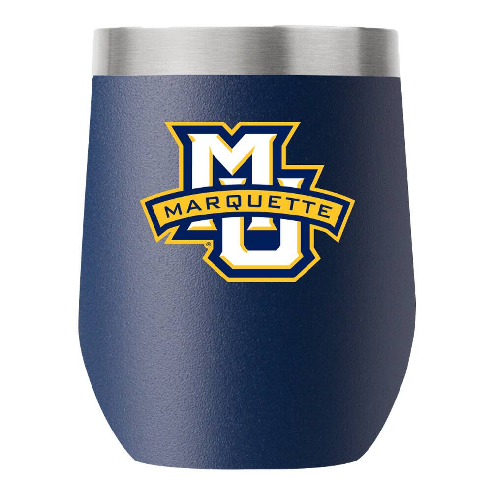 Front. Gametime Sidekicks - Marquette Golden Eagles 12oz. Stemless Tumbler - Multicolor.