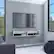Alt View 3. TuHome - Warrior 59" Floating Tv Stand White MDF - White.