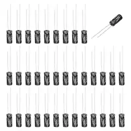 Unique Bargains - 2.2uF 50V Non-Polar Electrolytic Capacitor, 5x11mm, for Audio Tweeter/Speaker Crossover, 40pcs - Black