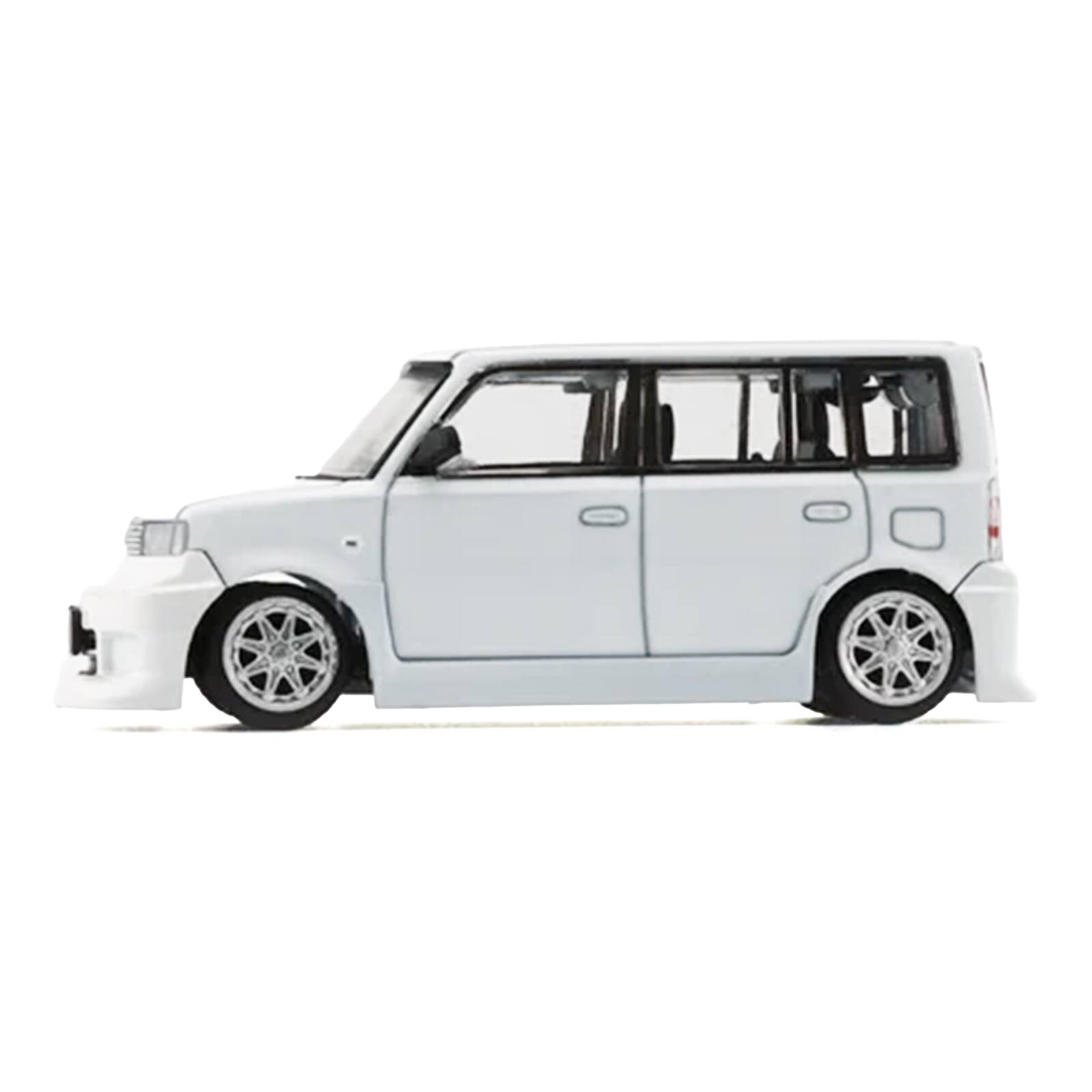 Alt View 1. BM Creations - Toyota bB 2000 Van White with Extra Accessories 1/64 Diecast Model Car by BM Creations.