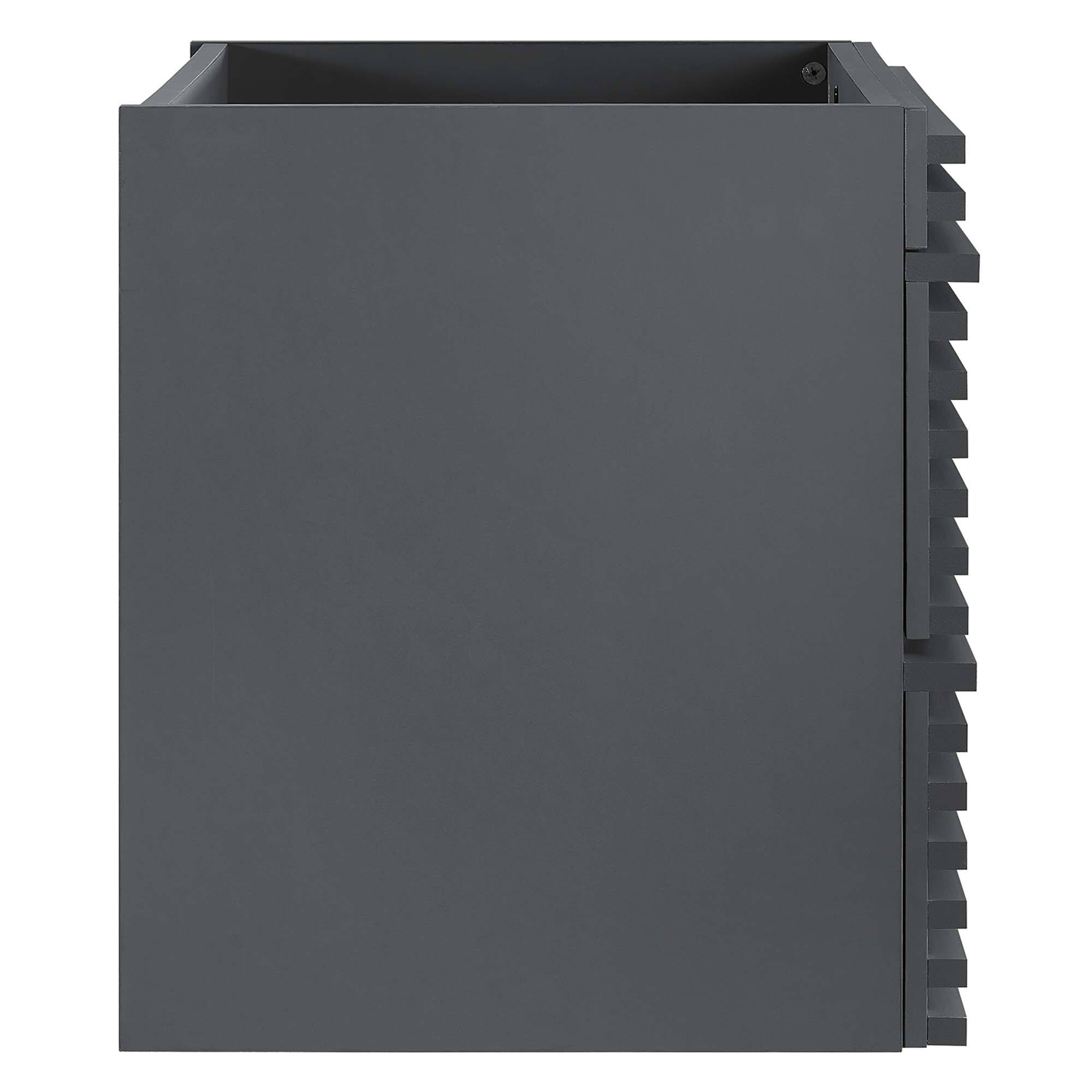 Alt View 2. Modway - Render Wall-Mount Bathroom Cabinet Basin Not Included by Modway - Gray.