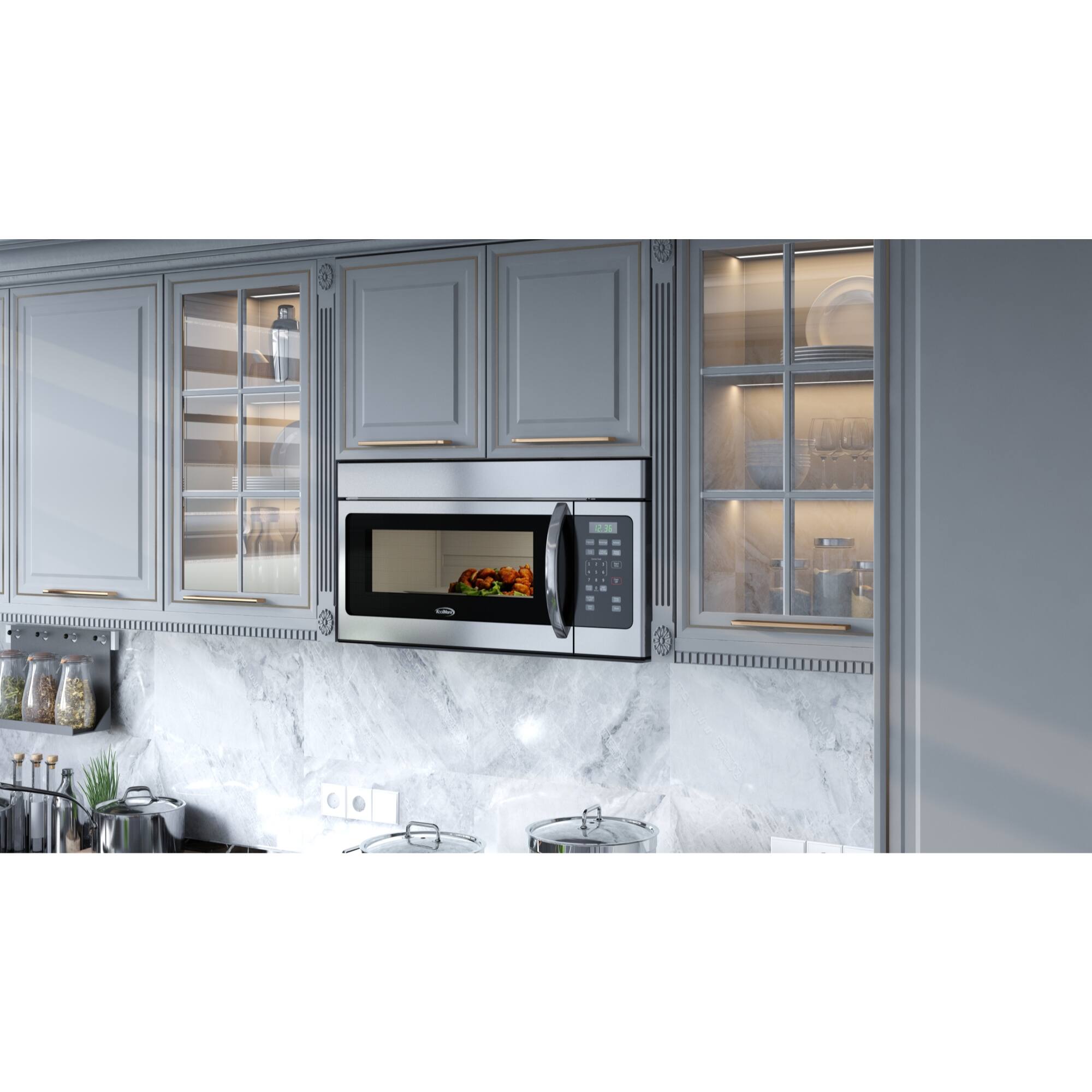 Alt View 9. Koolmore - 1.6 cu. ft. Over the Range Stainless Steel Microwave, KM-MOT-1SS. - Stainless-Steel.