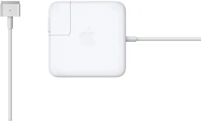 Front. Apple - Apple MD506E/A MagSafe 2 Power Adapter for MacBook Pro with Retina Display, 85W, White.