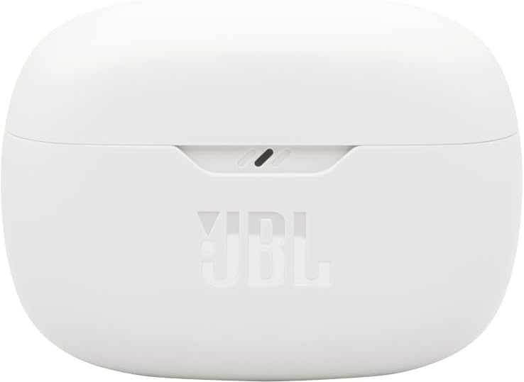 Alt View 4. JBL - Vibe Beam 2 Noise Cancelling Earbuds with Case - White.
