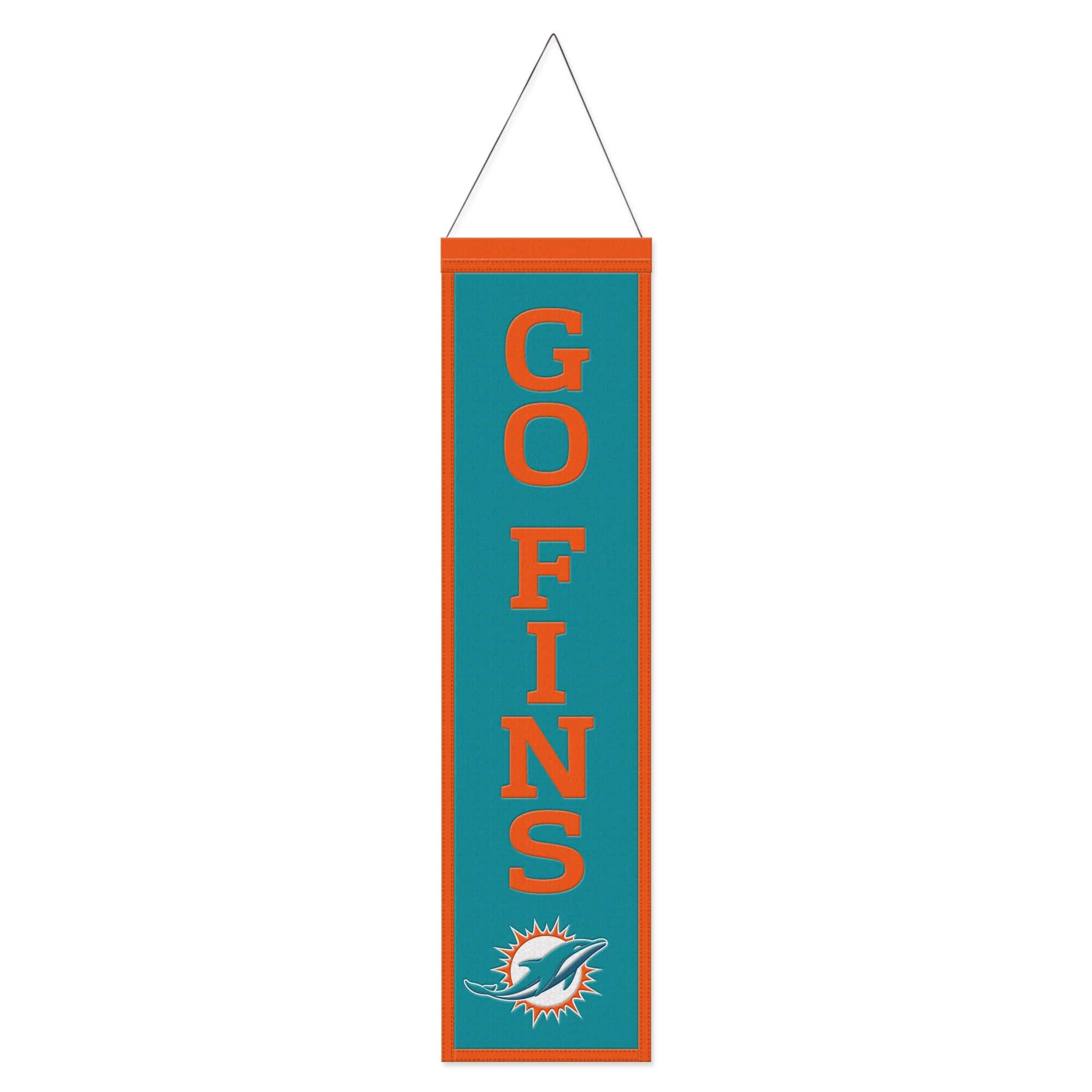 WinCraft - Miami Dolphins 8" x 32" Slogan Wool Banner - Multicolor