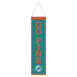 WinCraft - Miami Dolphins 8" x 32" Slogan Wool Banner - Multicolor