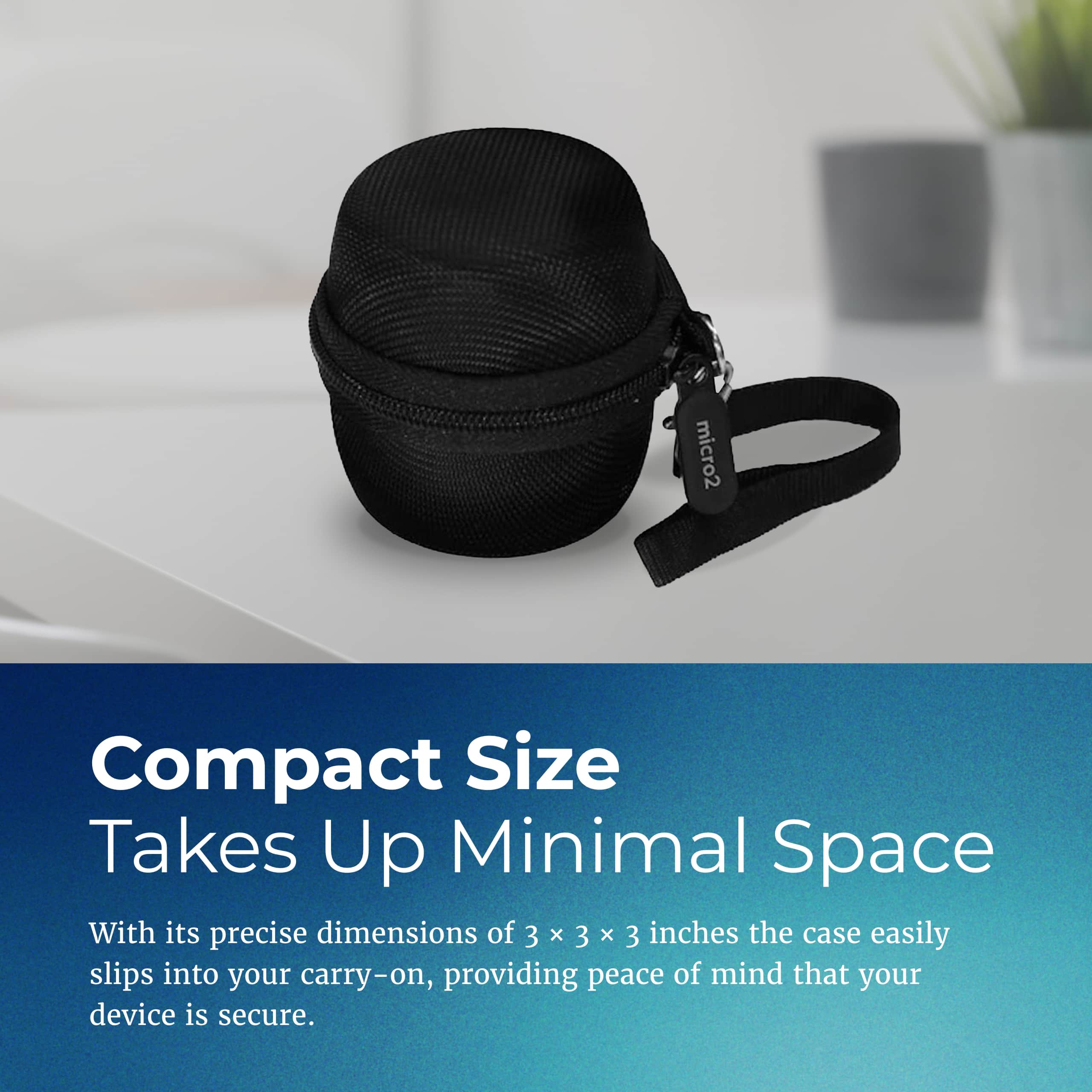 Adaptive Sound Technologies - LectroFan Micro2 & Carrying Case for LectroFan Micro2 - Compact Sound Machine for Travel - White Sound Machine