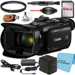 Bundle - Canon - Vixia HF G70 Camcorder + 64GB Card + UV Filter + ZeeTech - Black
