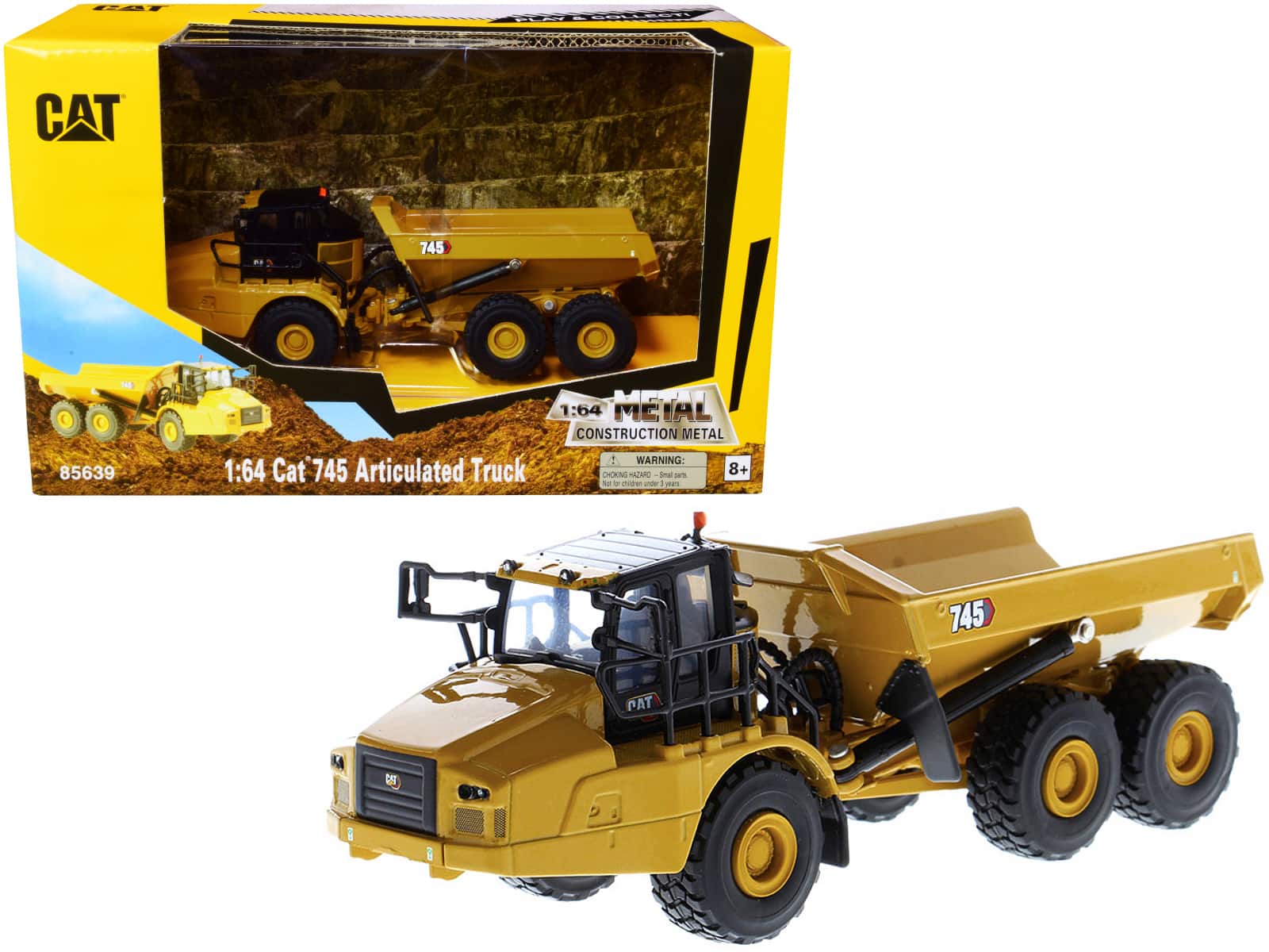 "CAT Caterpillar 745 Articulated Truck ""Play & Collect!"" Series 1/64 Diecast Model by Diecast Masters" price history on PriceWatchPro