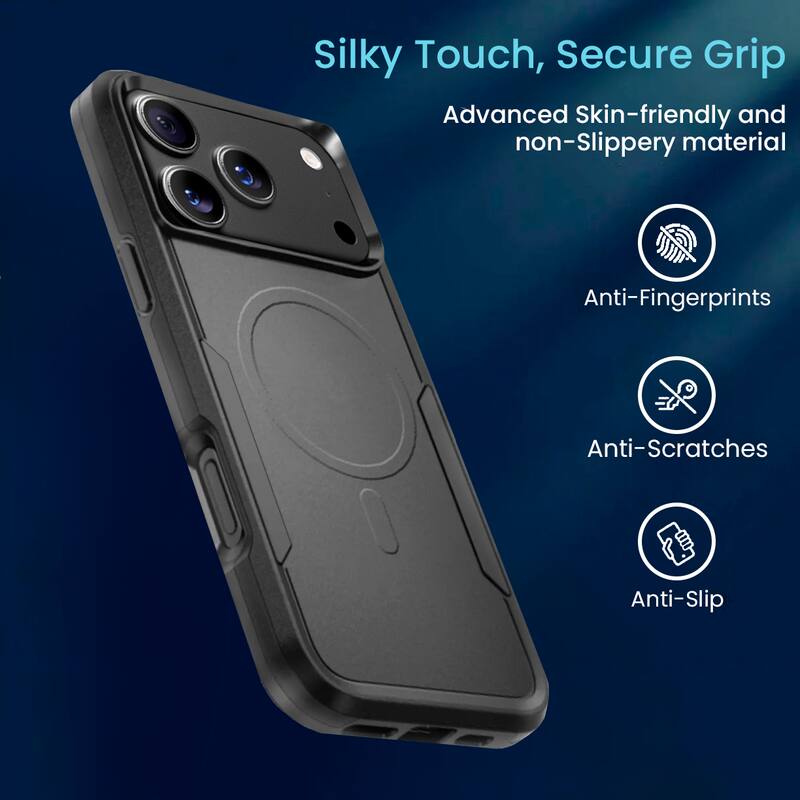Entronix Magnetic Case for iPhone 17 Pro Dual Layer Soft Touch