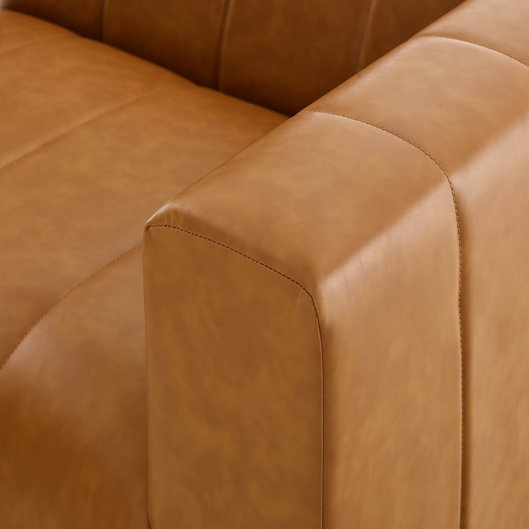 Alt View 6. Modway - Bartlett 2-Piece Vegan Leather Loveseat by Modway - Tan.