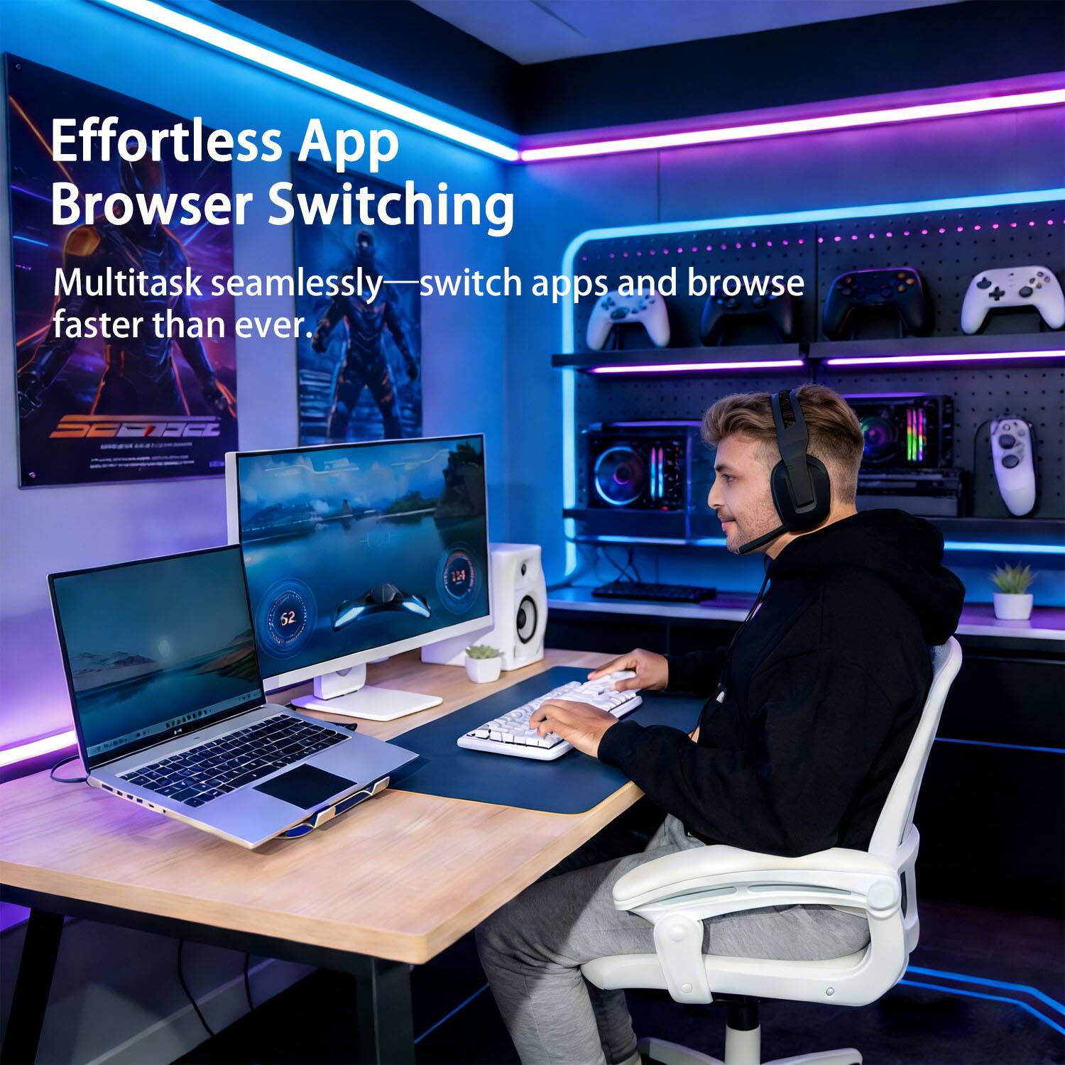 Effortless App Browser Switching  
Multitask seamlessly—switch apps and browse faster than ever.