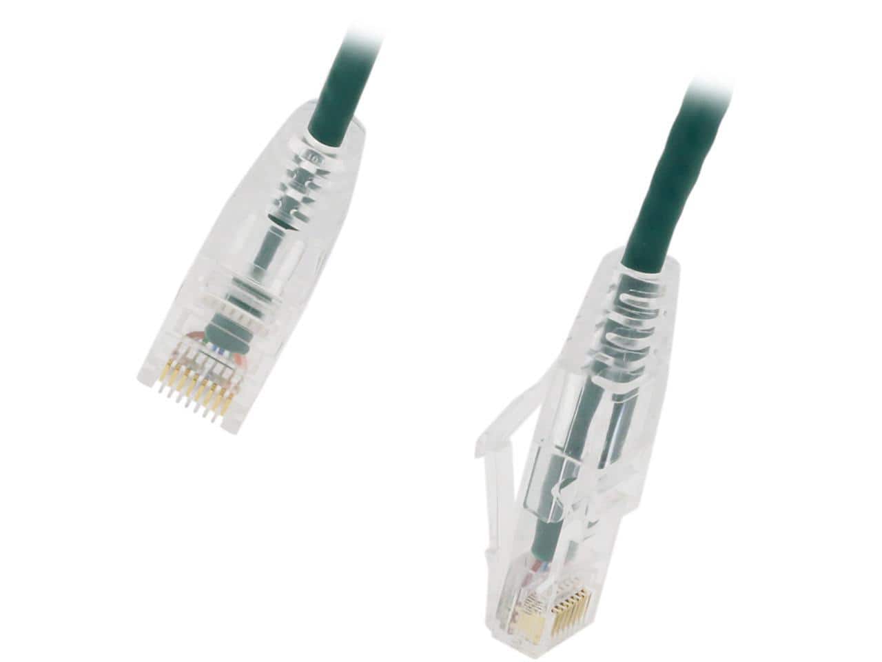 Nippon Labs - 28 AWG Snagless Cat6 Ethernet Cable - 20ft, Green, 550MHz, UTP, RJ45
