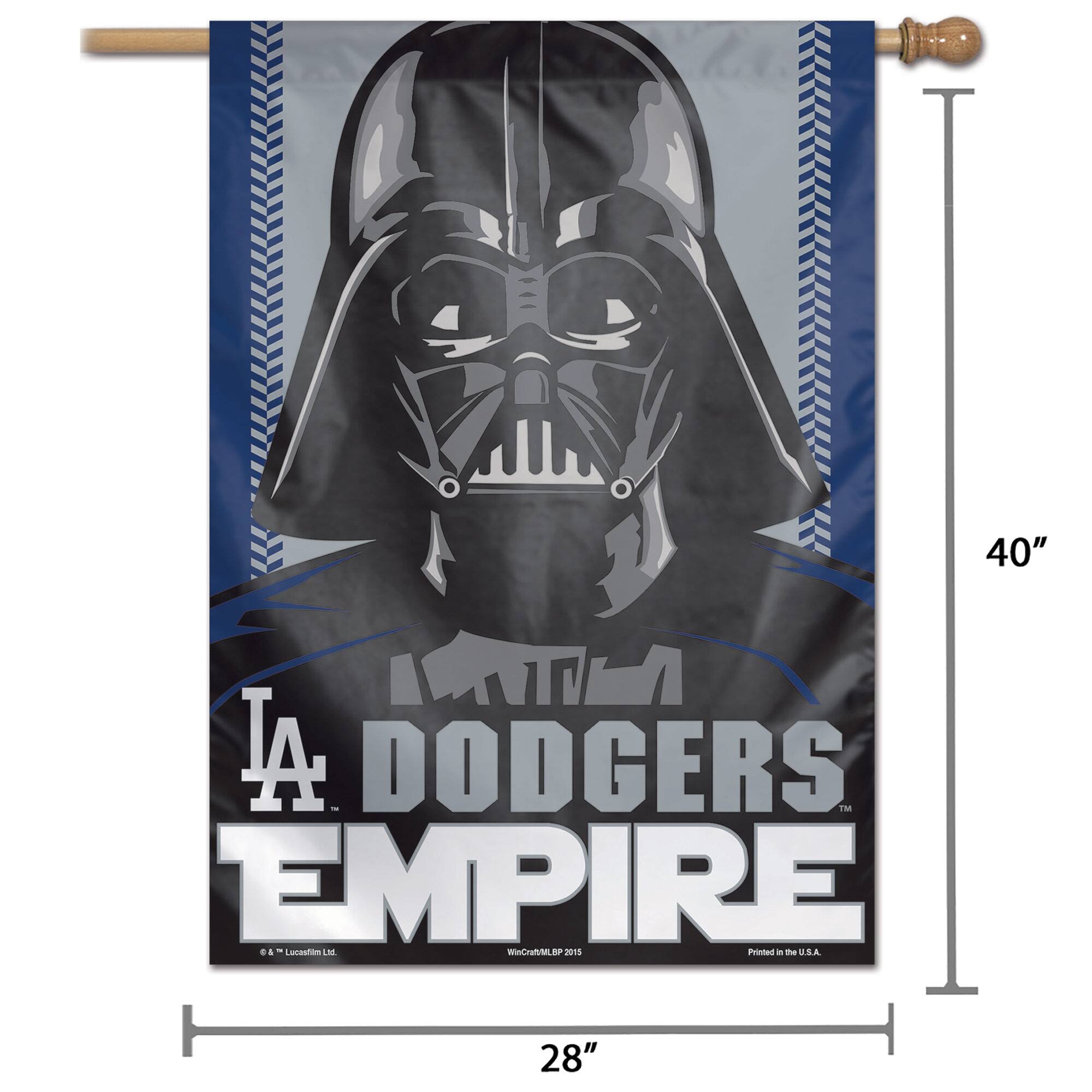 40" x 28"  
LA DODGERS EMPIRE  
Printed in the U.S.A.  
© & ™ Lucasfilm Ltd.  
WinCraft Inc. 2019