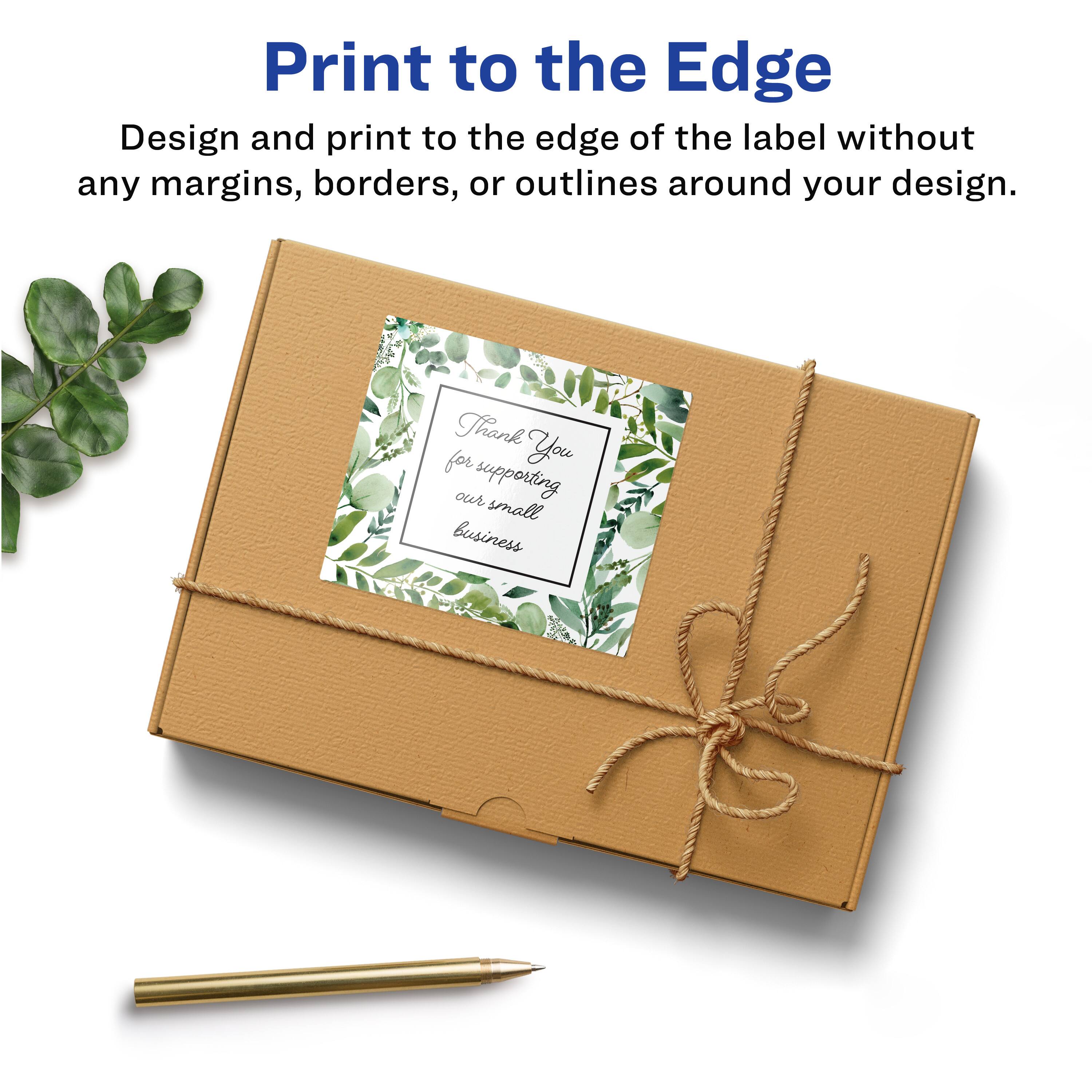 Print to the Edge

Design and print to the edge of the label without any margins, borders, or outlines around your design.

Thank You for supporting our small business