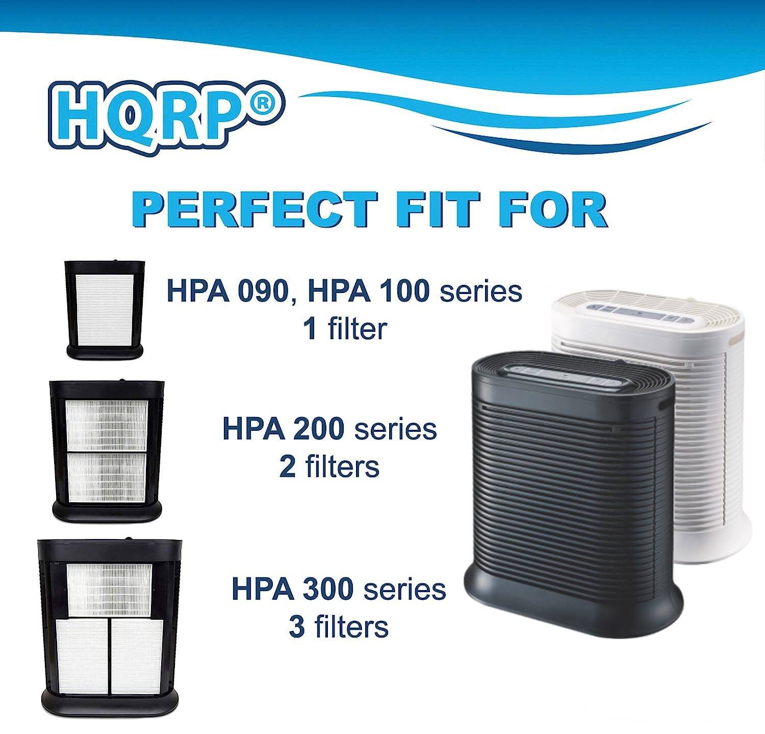 HQRP PERFECT FIT FOR  
HPA 090, HPA 100 series  
1 filter  
HPA 200 series  
2 filters  
HPA 300 series  
3 filters