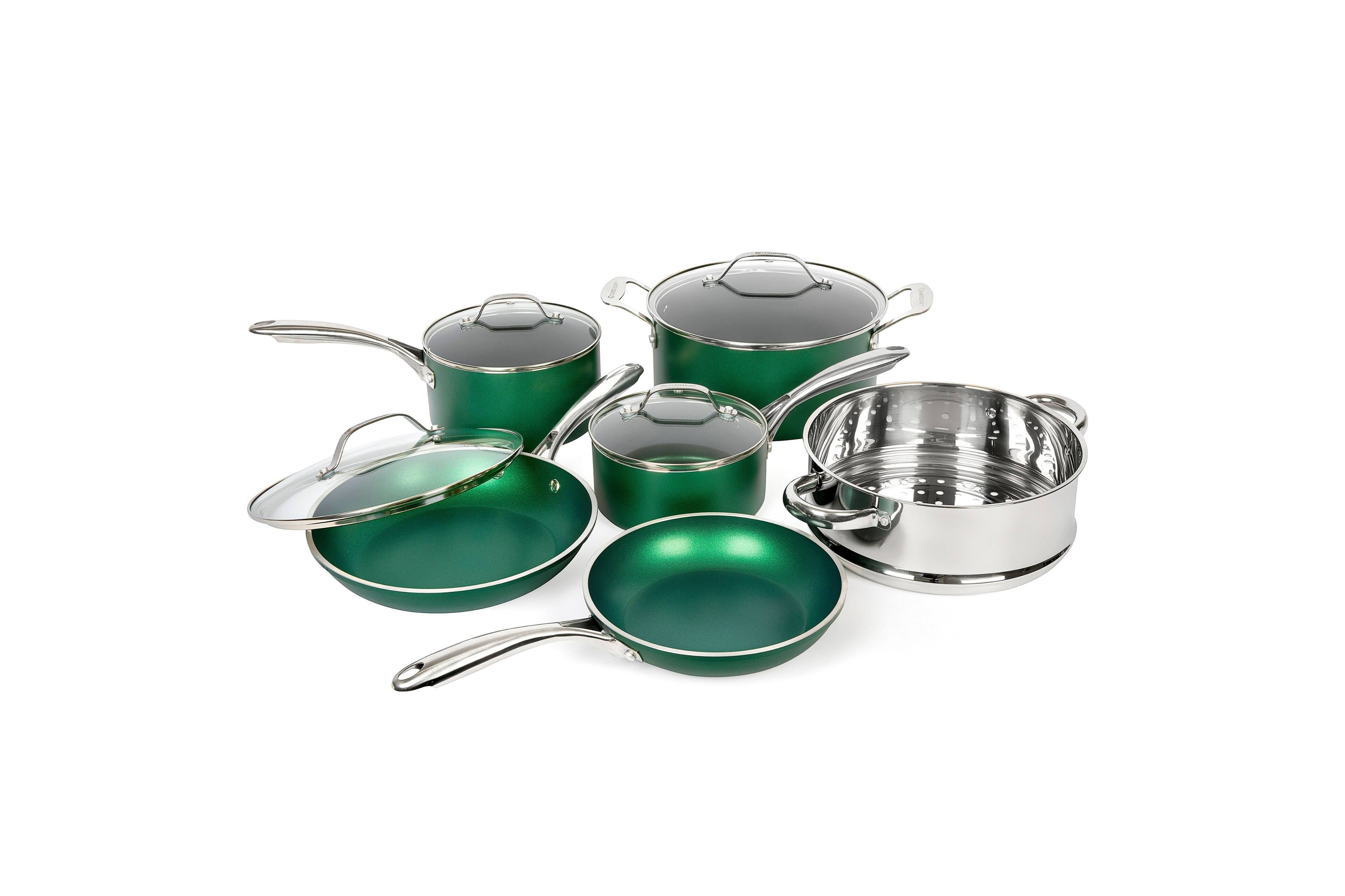 Alt View 12. Granitestone - Granitestone Emerald Non Stick 10pc Cookware Set - Emerald.