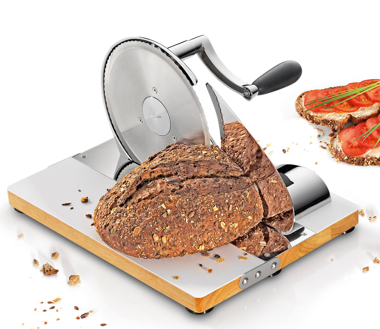 Alt View 7. Zassenhaus - Vintage Bread Slicer, Hand Crank Home Bread Slicer - Chrome.