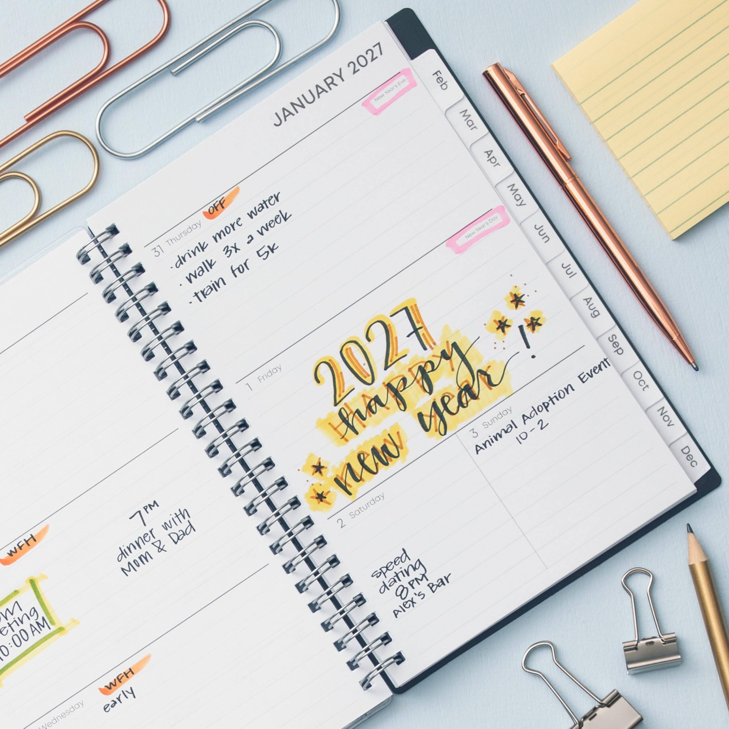 2027 February JANUARY MON Mar Apr OFF water May week pay Thursday more Years Jun 7 New 31 drink 3x 5k walk for Jul - train Aug 2027 Sep 1 Friday Event Oct  happah new 3 Animal Sunday 10-2 Adoption Nov Dec 7PM PM with 2 Saturday WFH dinner & Dad Mom speed dating PM Bar 'S m  Alex 00 AM 0 WFH early Wednesday