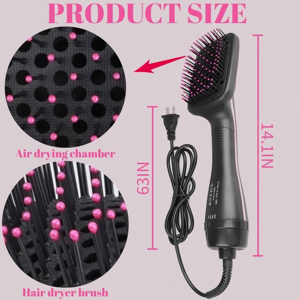 PRODUCT SIZE  
Air drying chamber 6.3IN  
Hair dryer brush 14.1IN