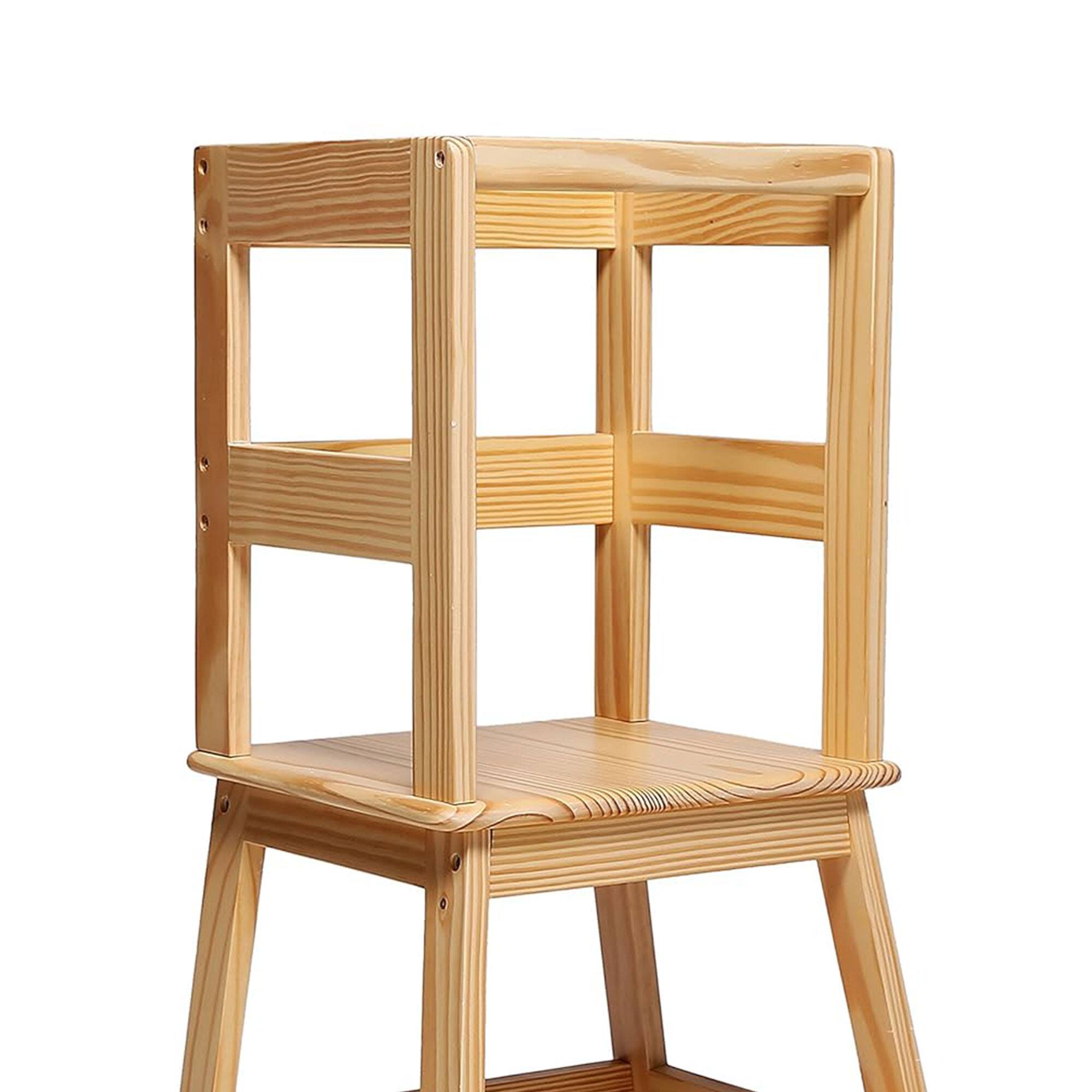Alt View 4. SDADI - SDADI Kids Kitchen Step Stool Holds up to 150 Pounds with Safety Rail, Natural - Natural.