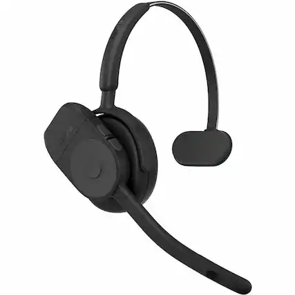 Front. Jabra - Jabra Perform 75 Headset - Mono - Wireless - Bluetooth - 328.1 ft - 20 Hz to 20 kHz - Over-the-head, On-ear - Monaural - Blue.