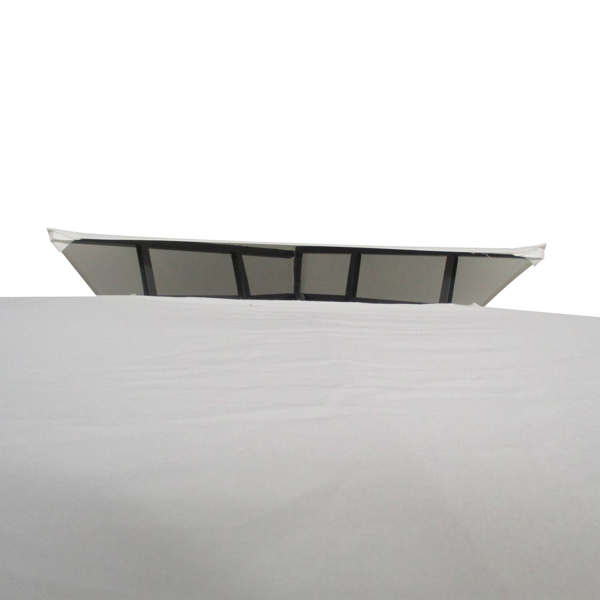 Alt View 4. Outsunny - 10' x 13' Patio Gazebo, Double Roof Outdoor Gazebo Canopy Shelter with Screen Decorate Corner Frame, for Garden, Lawn - Cream White.