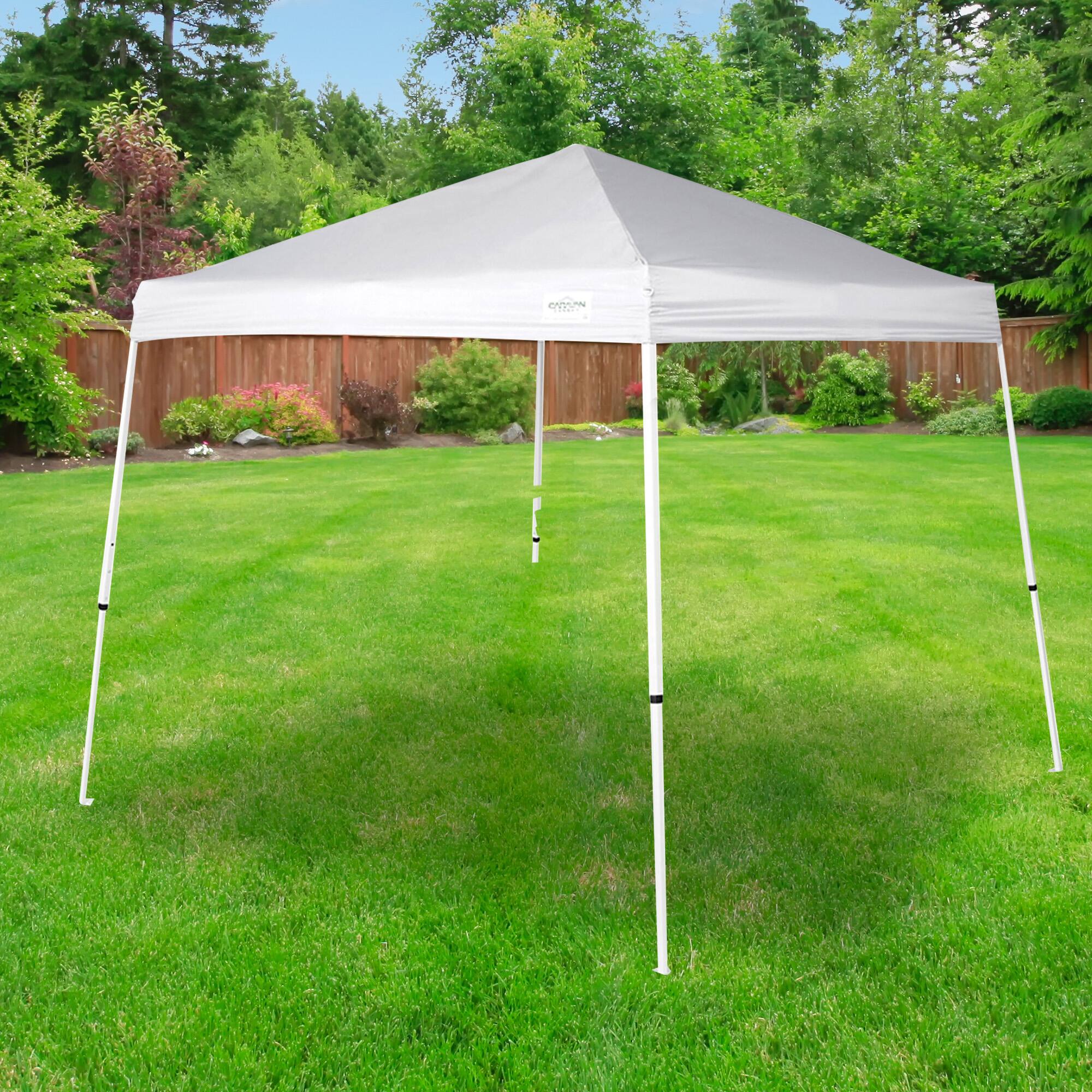 Alt View 3. Caravan Canopy - Caravan Canopy V Series 2 10' x 10' Entry Level Angled Leg Instant Canopy, White - White.