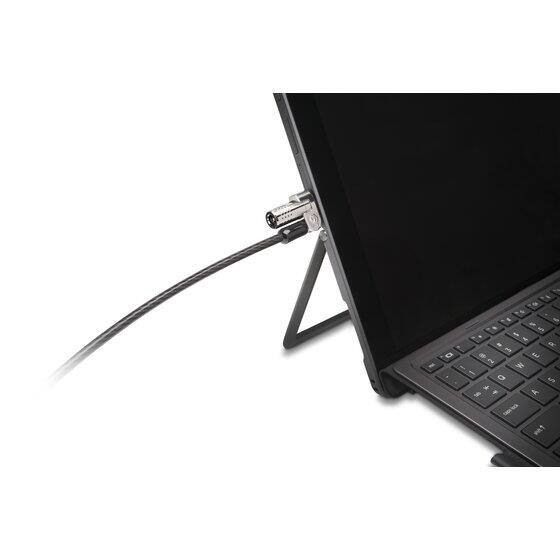 Left. Kensington - NanoSaver Keyed Laptop Lock 10mm Cleat Locking Technology Hidden Pin 5mm Keying System, Carbon Steel Cable 70in K64444WW.