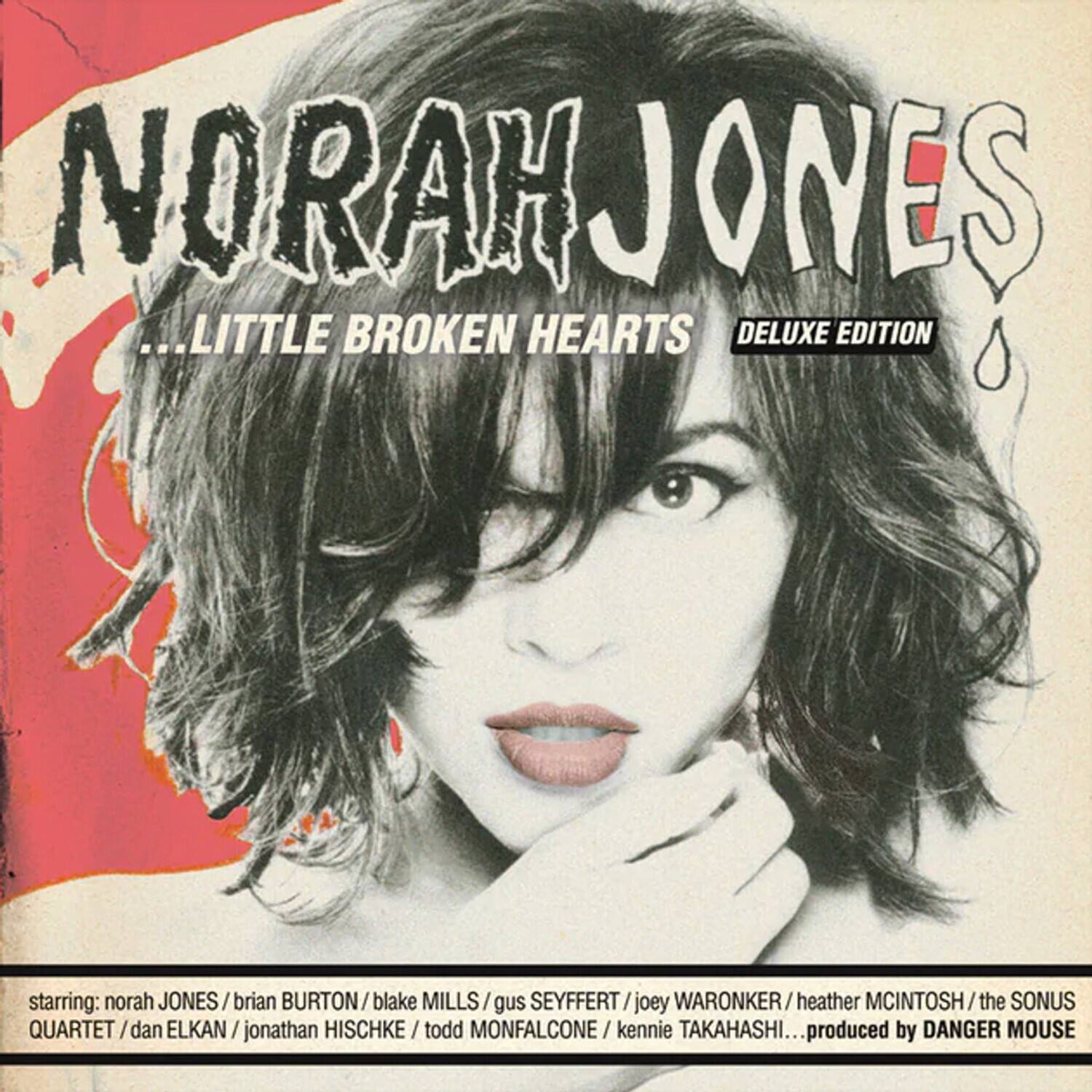 NORAH JONES  
...LITTLE BROKEN HEARTS  
DELUXE EDITION  

starring: norah JONES / brian BURTON / blake MILLS / gus SEYFFERT / joey WARONKER / heather MCINTOSH / the SONUS QUARTET / dan ELKAN / jonathan HISCHKE / todd MONFALCONE / kennie TAKAHASHI  
produced by DANGER MOUSE