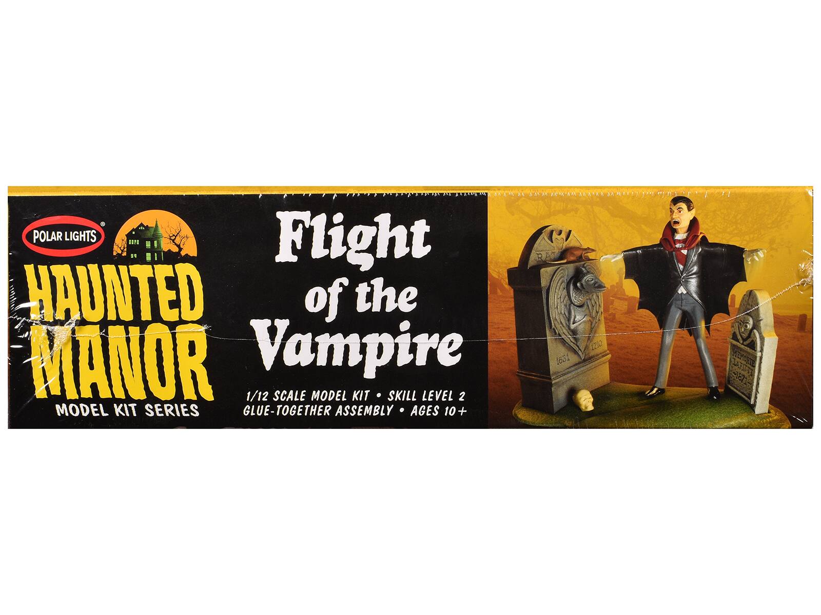 POLAR LIGHTS  
HAUNTED MANOR  
MODEL KIT SERIES  

Flight of the Vampire  
1/12 SCALE MODEL KIT • SKILL LEVEL 2  
GLUE-TOGETHER ASSEMBLY • AGES 10+  

1631 1G0 EAZI EYTE