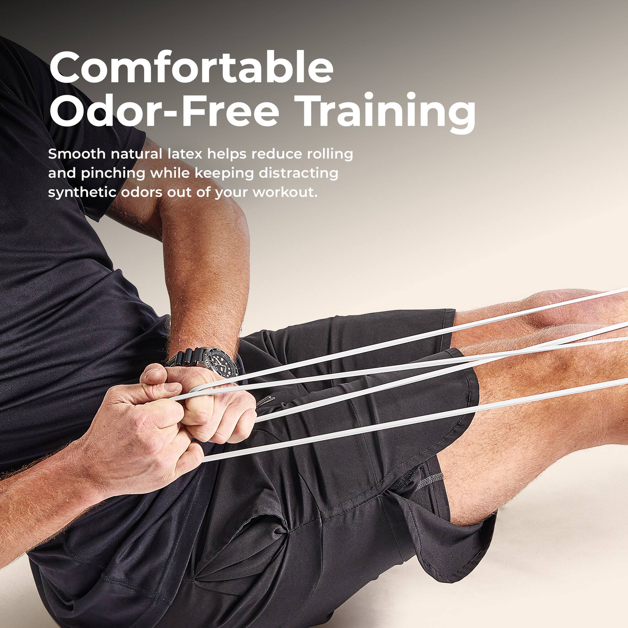 Comfortable Odor-Free Training

Smooth natural latex helps reduce rolling and pinching while keeping distracting synthetic odors out of your workout.