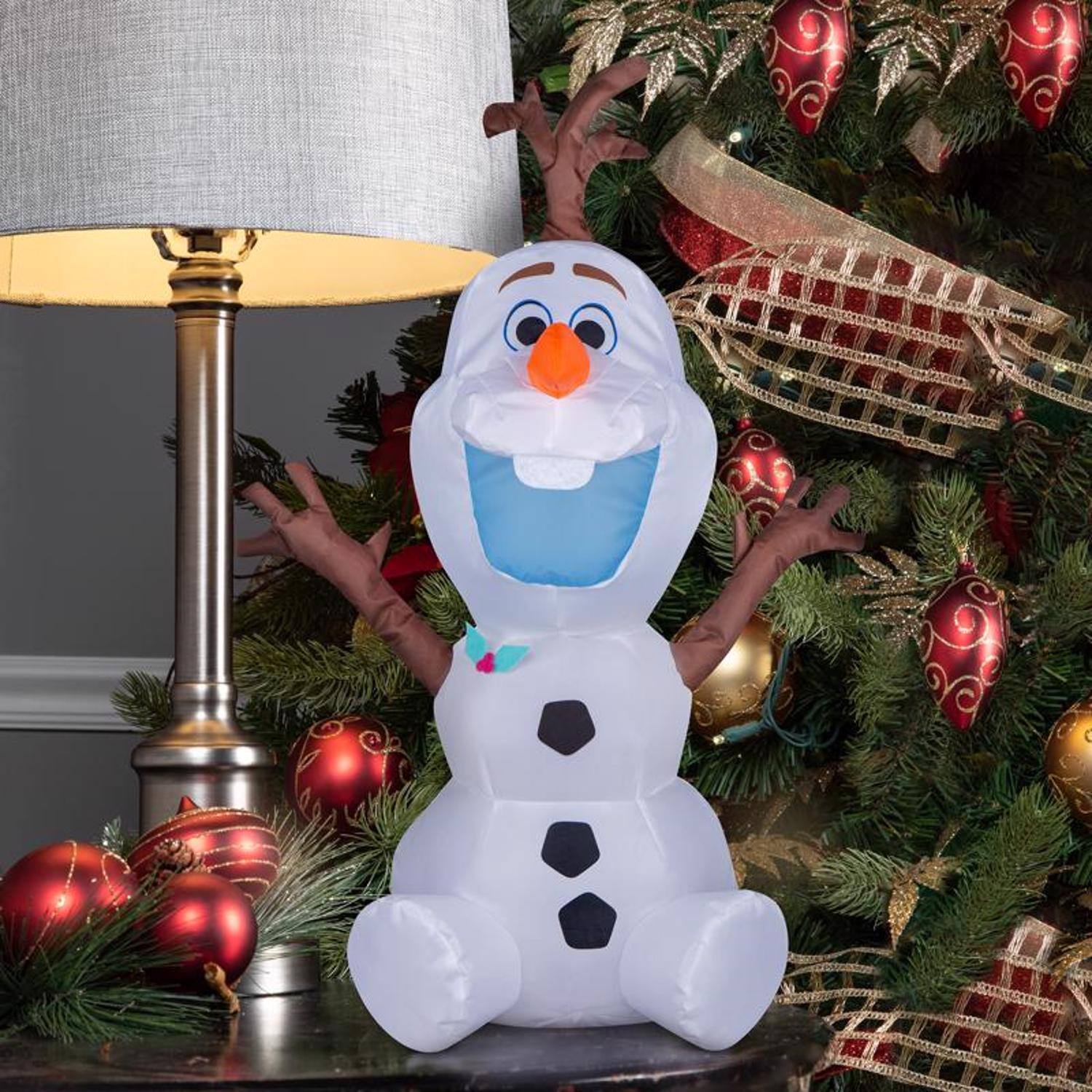 Angle. Gemmy - Gemmy Airdorable White Frozen Inflatable 2 ft. - Multicolored.