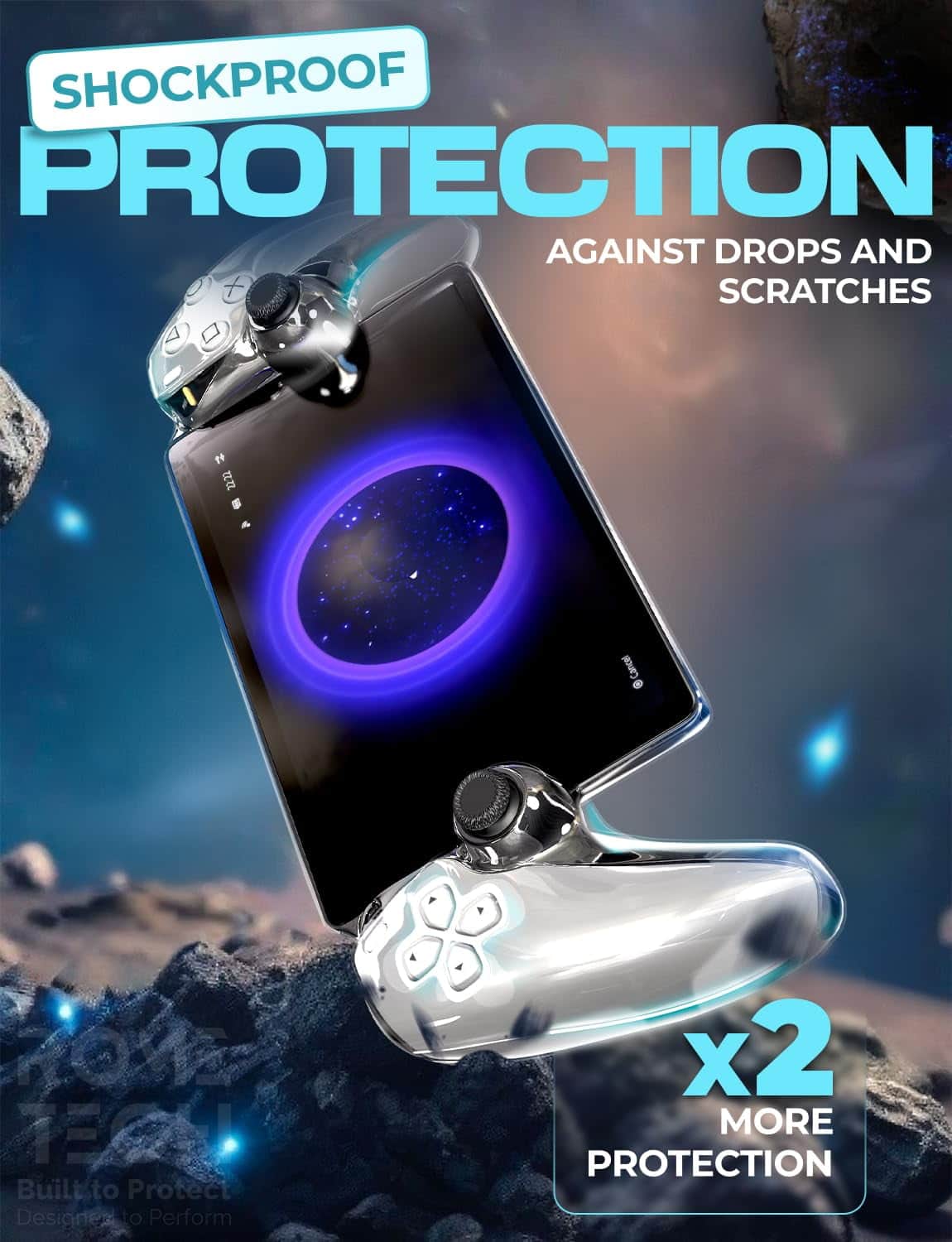 RomeTech PS5 Portal Hard Case for PlayStation Portal 2023 Slim and