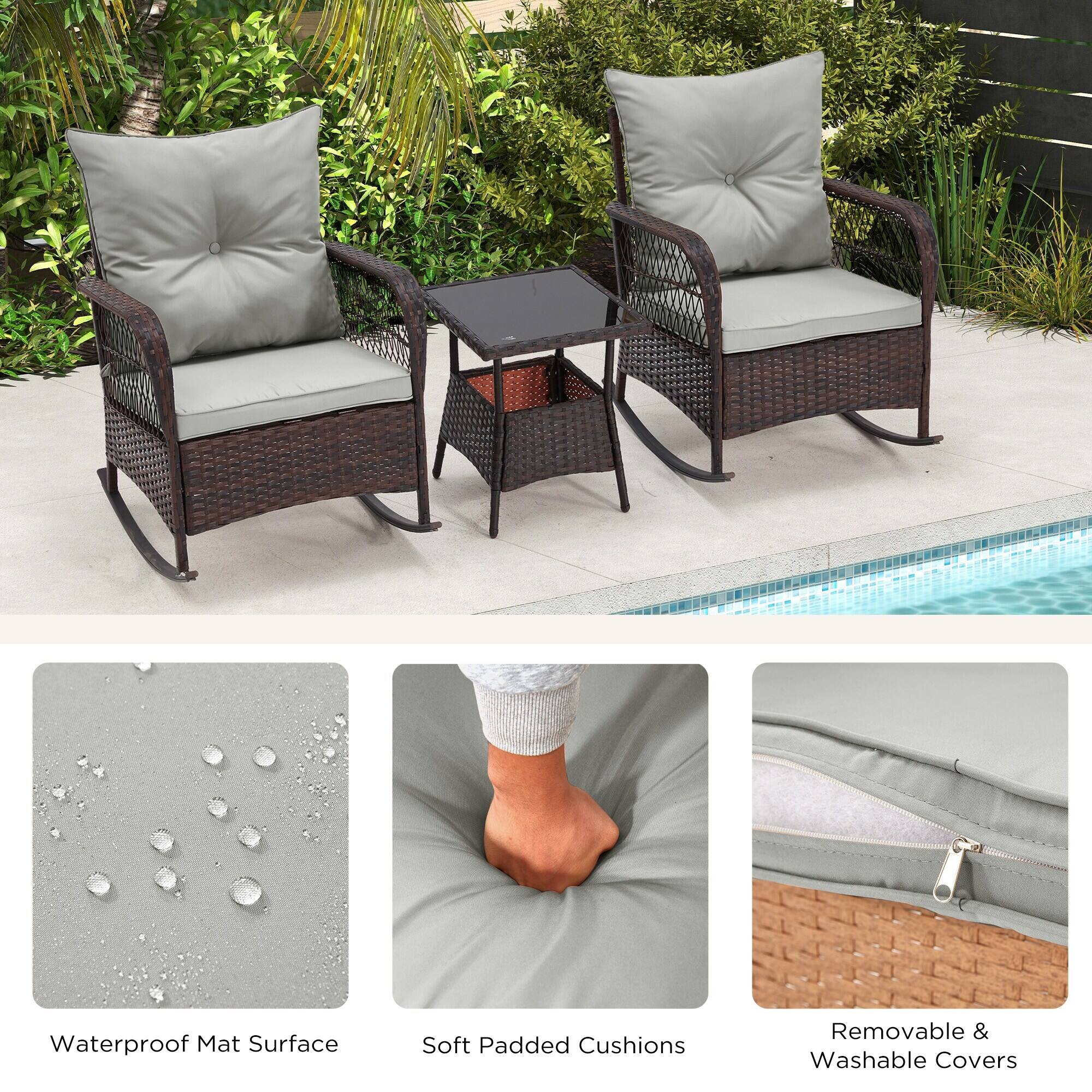 - Waterproof Mat Surface
- Soft Padded Cushions
- Removable & Washable Covers
