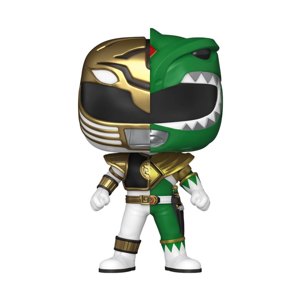 Angle. Funko - Funko Pop! Power Rangers: Green/White Ranger Limited Supreme Edition.