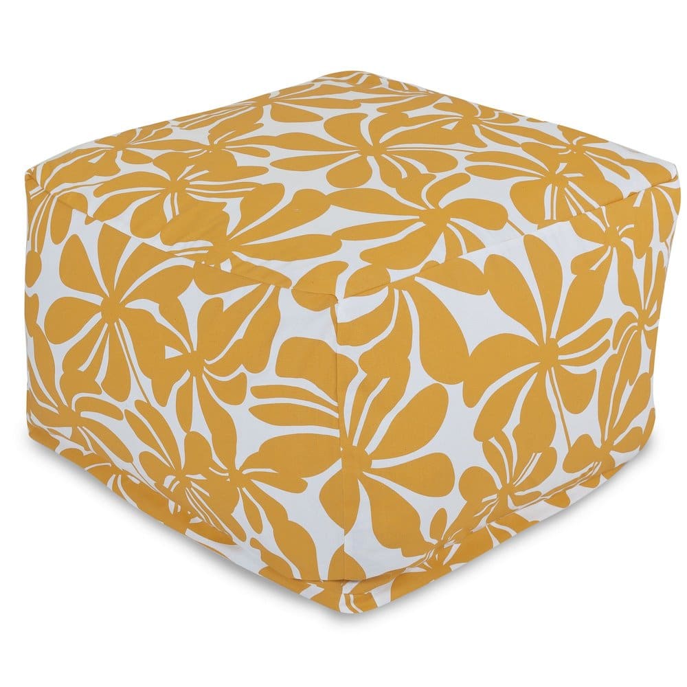 Majestic Home - Ottoman Pouf Plantation - Yellow
