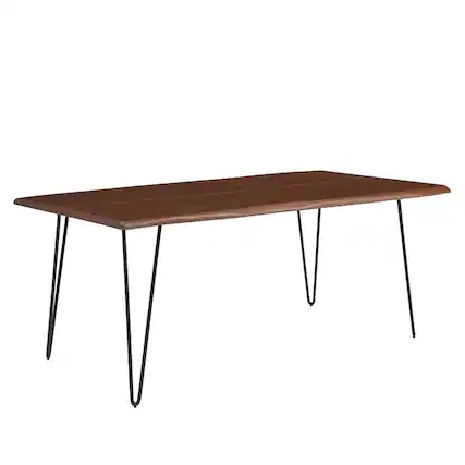 Front. Modway - Ardor 74" Live Edge Acacia Wood Acacia Wood Dining Table - Brown.