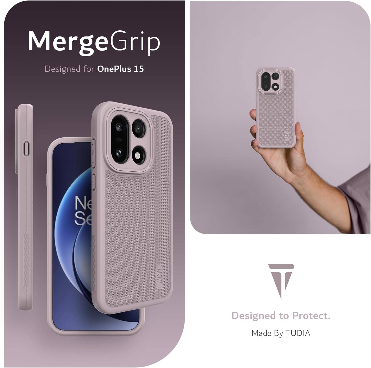 MergeGrip  
Designed for OnePlus 15  

Designed to Protect.  
Made By TUDIA