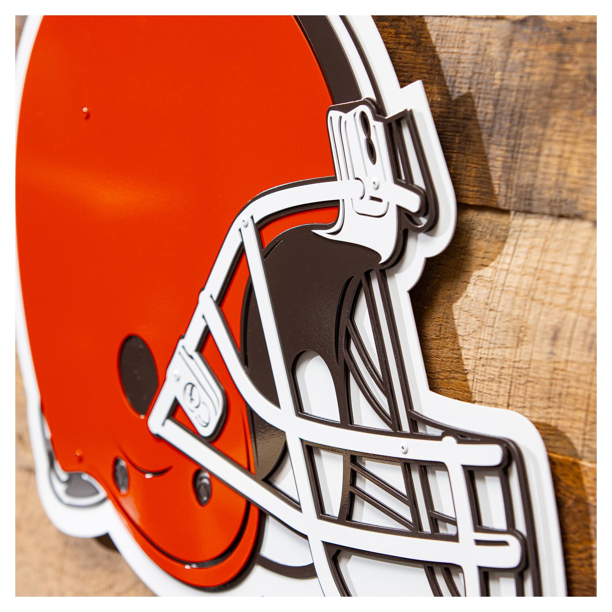 Alt View 2. Evergreen Enterprises - Cleveland Browns 23" Layered Metal Wall Art Sign - Multicolor.