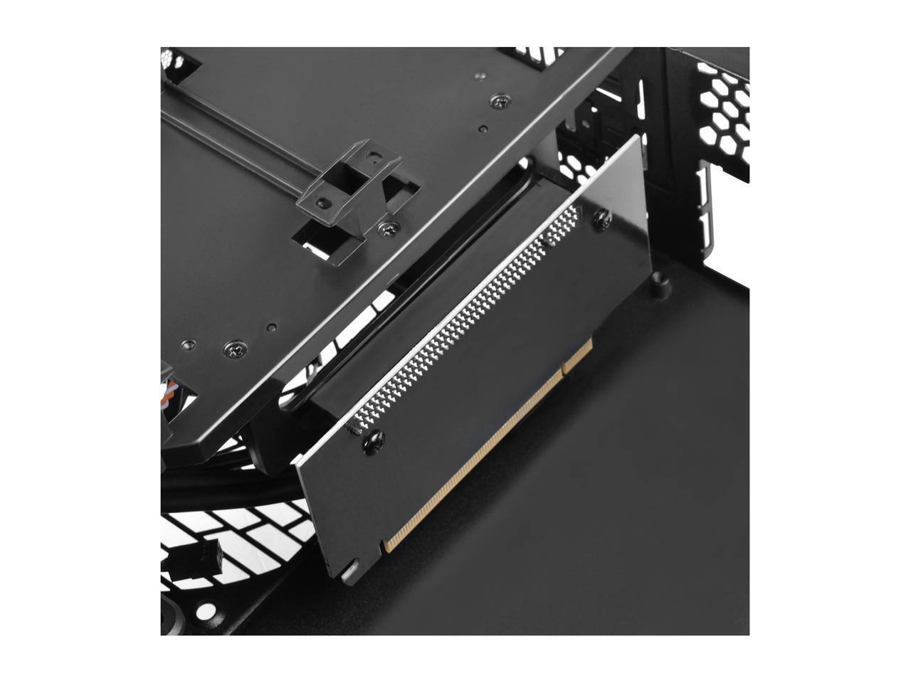 Alt View 10. SilverStone - SilverStone Fortress Series SST-FTZ01B-E Black Aluminum unibody frame, steel chassis Mini-ITX Computer Case - Black.